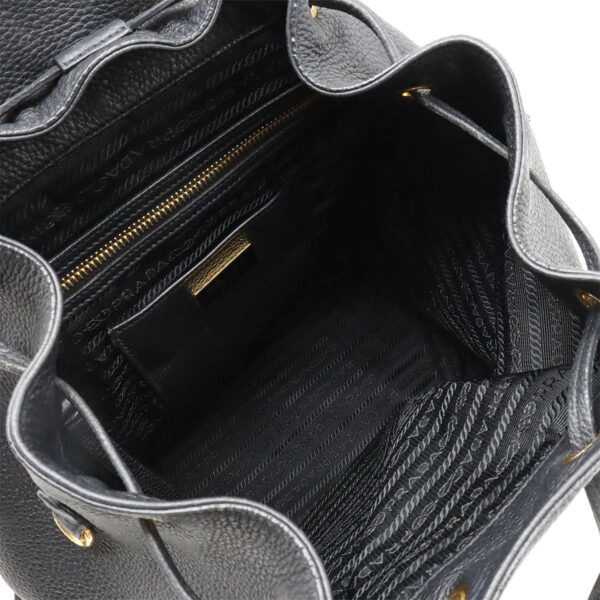 12440274 4 Prada Backpack Rucksack Leather Nero Black