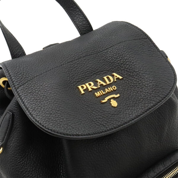 12440274 5 Prada Backpack Rucksack Leather Nero Black