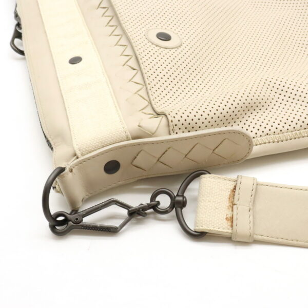 12440398 7 Bottega Veneta Punching Shoulder 2Way Leather Ivory