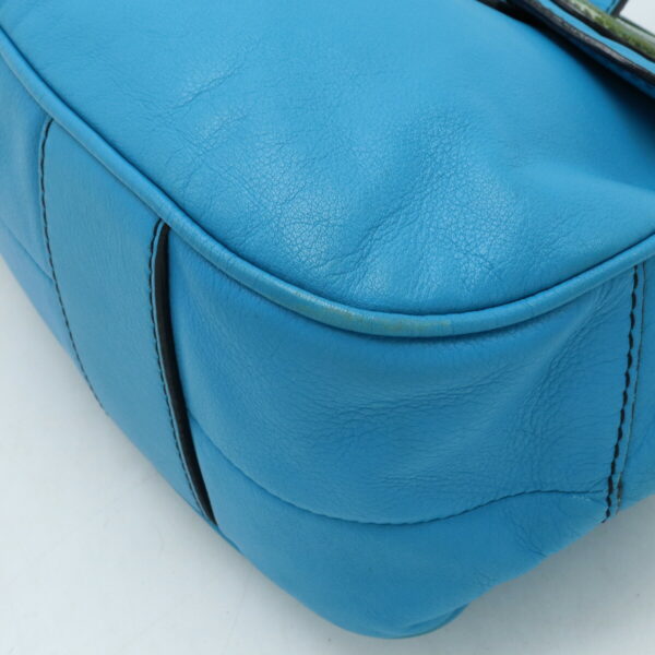 12440468 3 Loewe Anagram Handbag 2way Patent Leather Cyan