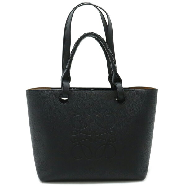 12440586 1 Loewe Anagram Tote Bag Calf Leather Black