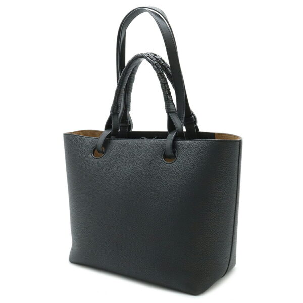 12440586 2 Loewe Anagram Tote Bag Calf Leather Black