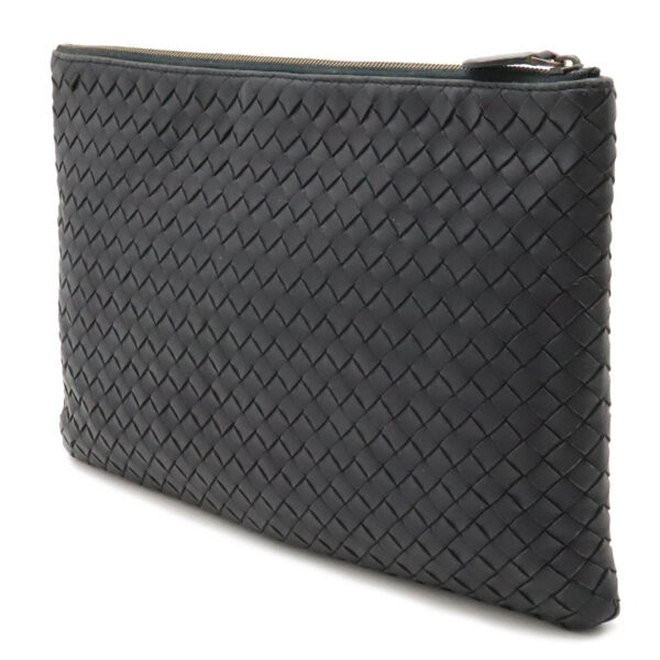 12440602 2 Bottega Veneta Intrecciato Clutch Leather Dark Navy