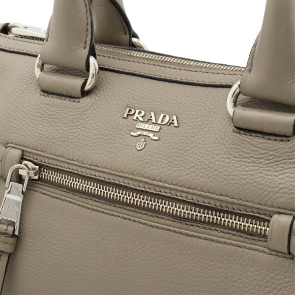 12440635 8 Prada Handbag 2WAY Leather Greige