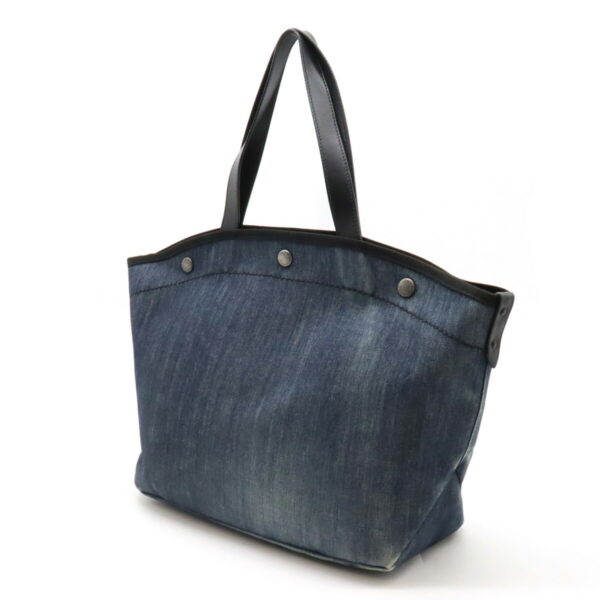 12440678 2 Prada Tote Bag Denim Leather Blue Black