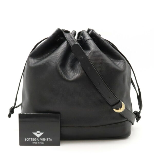 12440744 1 Bottega Veneta Drawstring Shoulder Leather Black