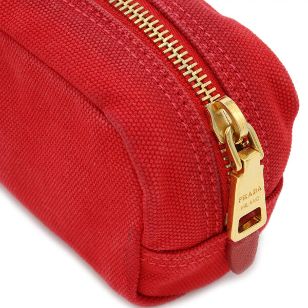 12440750 4 Prada Multi Pouch Pouch Canvas Rosso Red