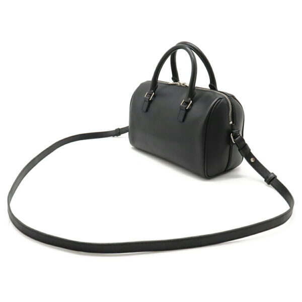 12440825 2 Saint Laurent Baby Duffle Handbag Leather Black White