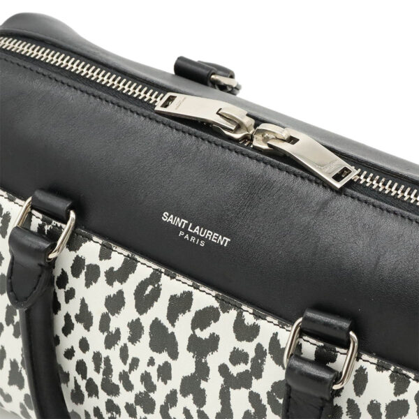 12440825 5 Saint Laurent Baby Duffle Handbag Leather Black White