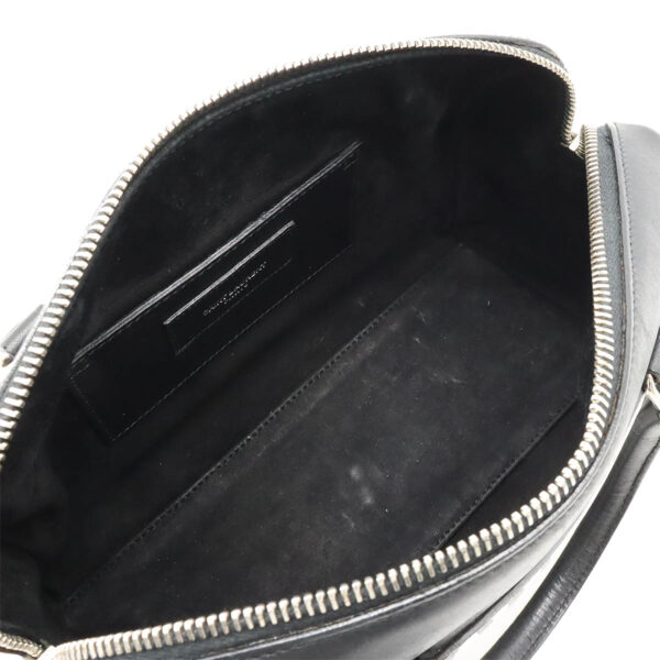 12440825 6 Saint Laurent Baby Duffle Handbag Leather Black White