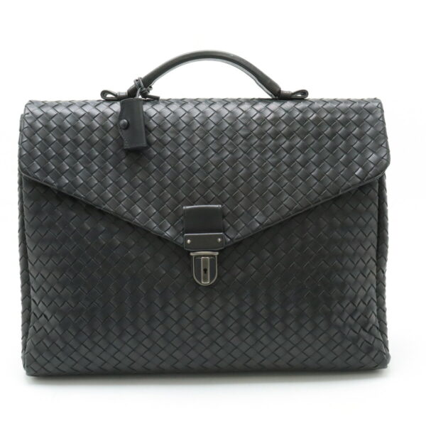 12440839 1 Bottega Veneta Intrecciato Briefcase Leather Black