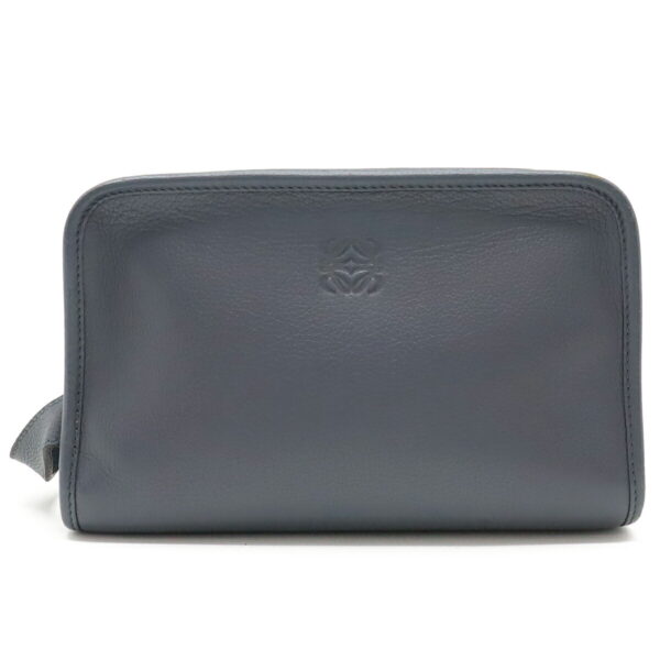 12440854 1 Loewe Anagram Clutch Bag Leather Blue