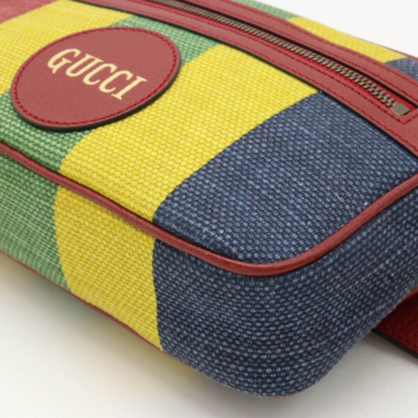 12450109 3 Gucci Viadera Striped Body Bag Red Yellow Blue