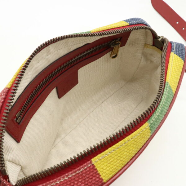 12450109 5 Gucci Viadera Striped Body Bag Red Yellow Blue