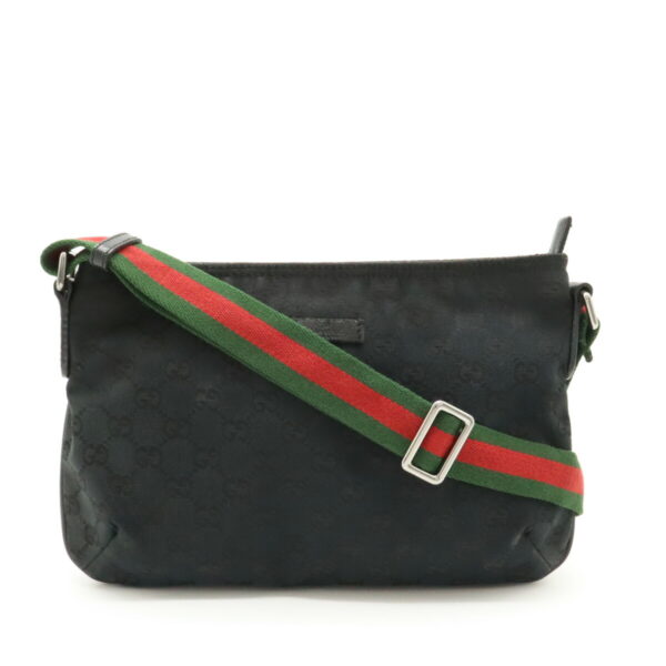 12450457 1 Gucci GG Shelly Line Crossbody Leather Black