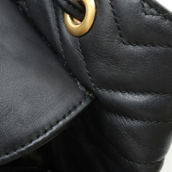 12450572 9 Gucci GG Marmont Rucksack Leather Black