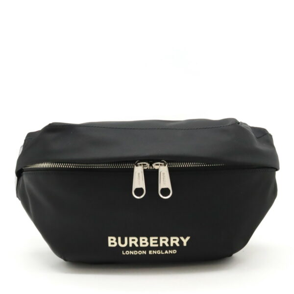 12450576 1 Burberry Sonny Waist Pouch Nylon Leather Black