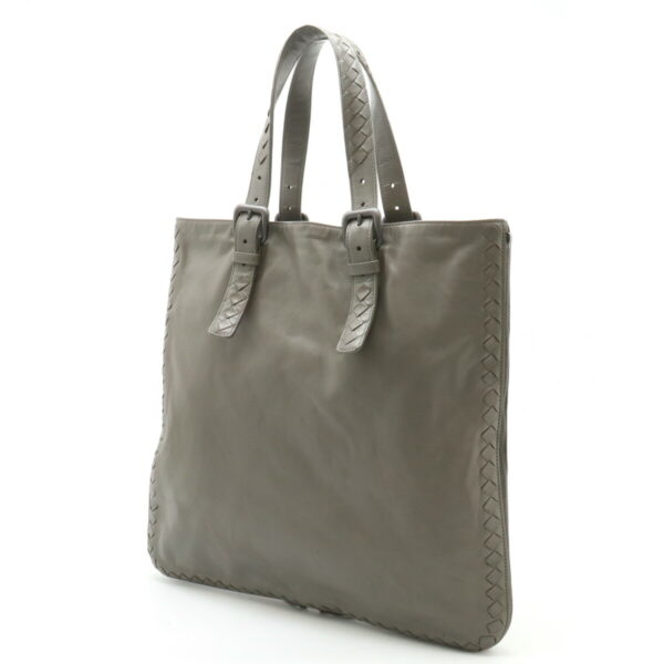 12450581 2 Bottega Veneta Intrecciato Tote Leather Gray