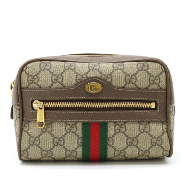 12450621 1 Gucci Ophidia GG Supreme Belt Bag Leather Beige Brown