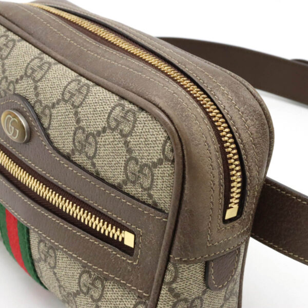 12450621 5 Gucci Ophidia GG Supreme Belt Bag Leather Beige Brown