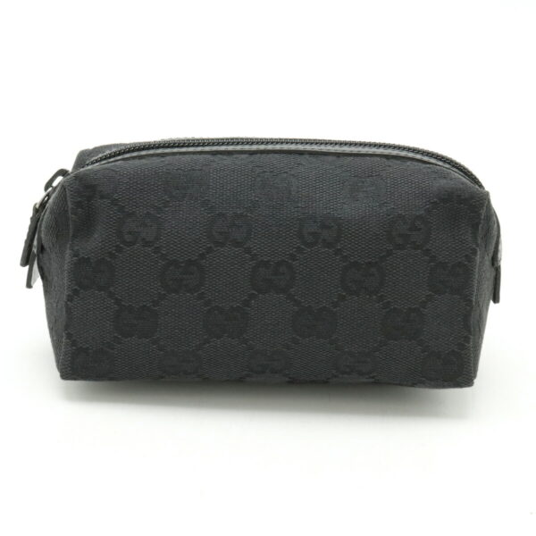 12450750 1 Gucci GG Cosmetic Pouch Leather Black