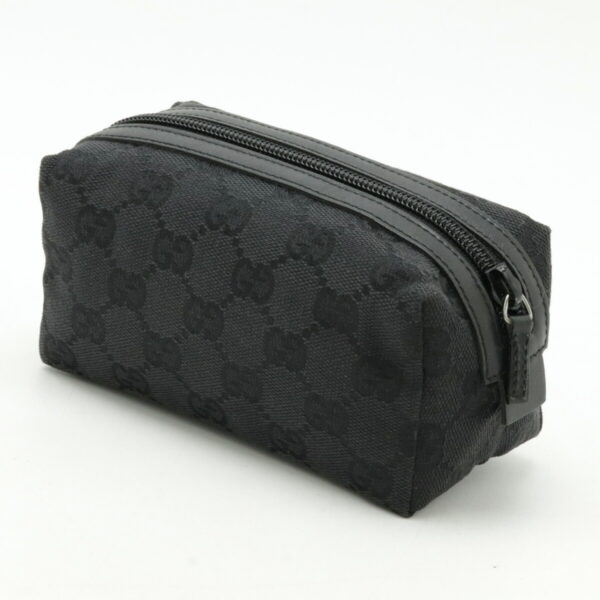 12450750 2 Gucci GG Cosmetic Pouch Leather Black