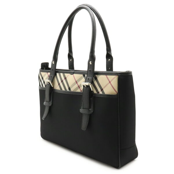 12450763 2 Burberry Nova Check Business Bag Nylon Leather Black