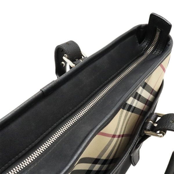 12450763 7 Burberry Nova Check Business Bag Nylon Leather Black