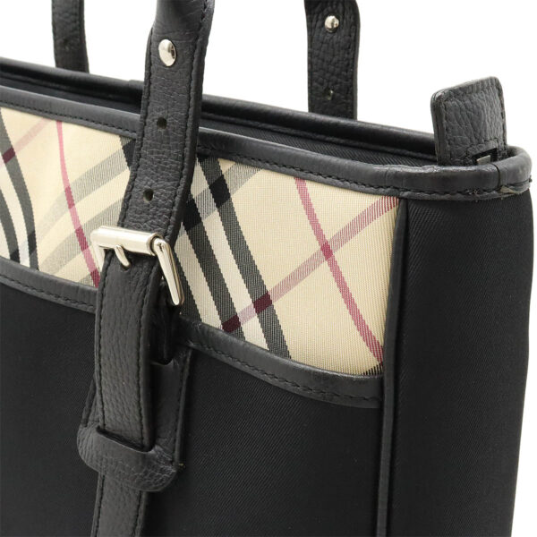 12450763 9 Burberry Nova Check Business Bag Nylon Leather Black