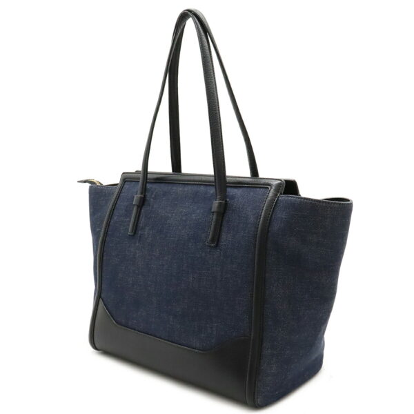 12450810 2 Salvatore Ferragamo Amy Tote Bag Denim Leather Navy