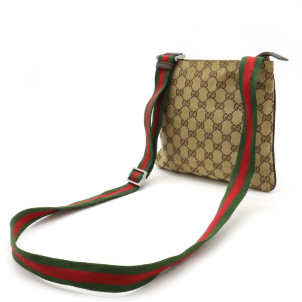 12450909 2 Gucci GG Sherry Line Pochette Khaki Beige Brown