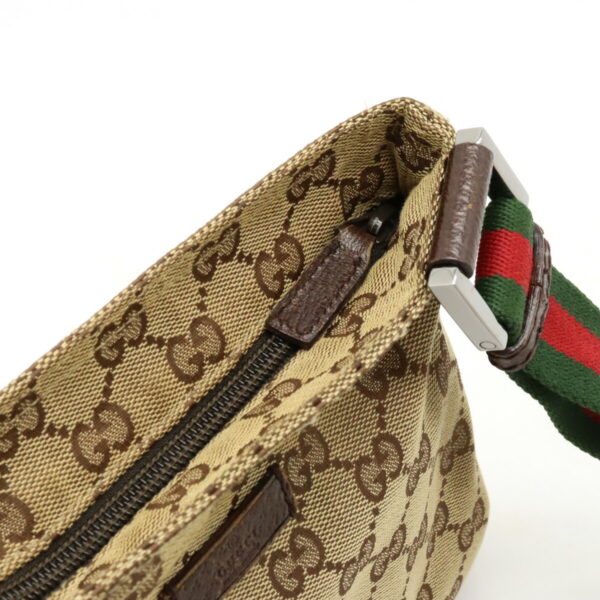 12450909 5 Gucci GG Sherry Line Pochette Khaki Beige Brown