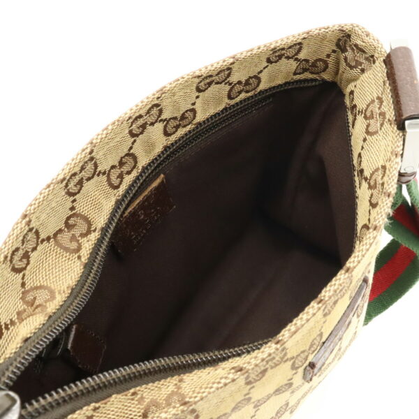 12450909 6 Gucci GG Sherry Line Pochette Khaki Beige Brown