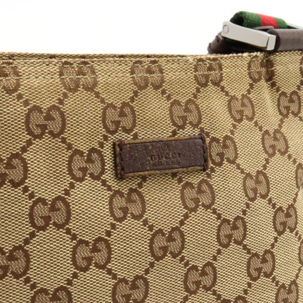 12450909 7 Gucci GG Sherry Line Pochette Khaki Beige Brown