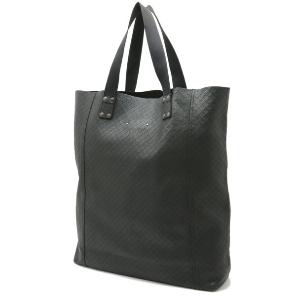 12460101 2 Bottega Veneta Intreccio Mirage Tote Leather Black