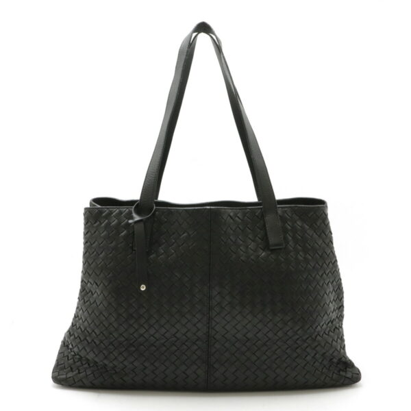 12460199 1 Bottega Veneta Intrecciato Tote Leather Black