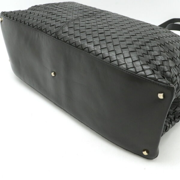 12460199 3 Bottega Veneta Intrecciato Tote Leather Black