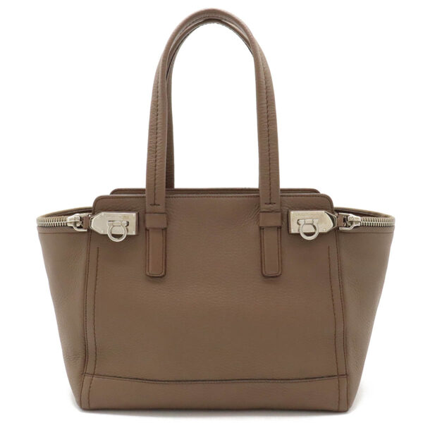 12460254 1 Salvatore Ferragamo Ariana Verve Tote Bag Leather Mocha Brown