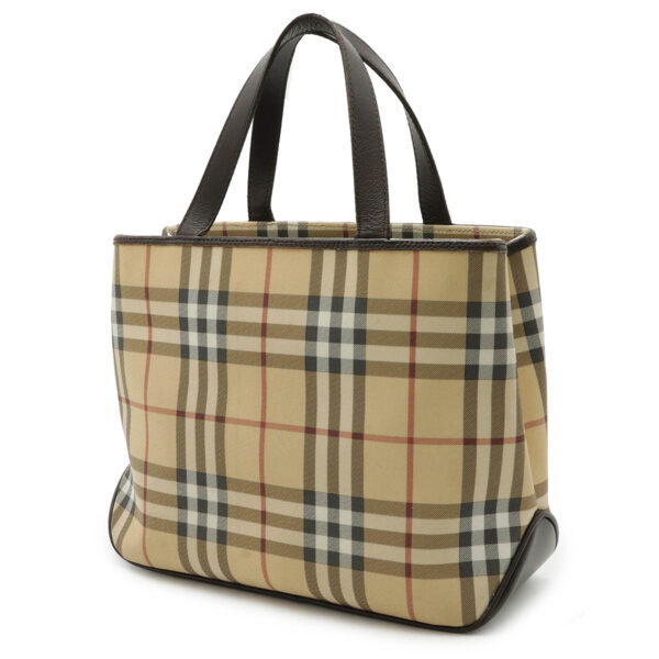 12460322 2 Burberry Nova Check Tote Bag Leather Beige