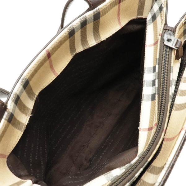 12460322 5 Burberry Nova Check Tote Bag Leather Beige