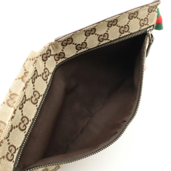 12460351 5 Gucci GG Waist Pouch Leather Khaki Brown