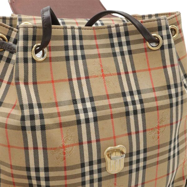 12460356 5 Burberry Nova Check Shadow Horse Backpack Leather Beige