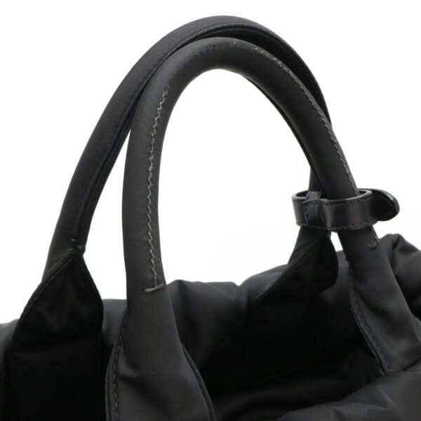 12460670 5 Prada Tessuto Bomber Tote Bag Nylon Leather Nero Black