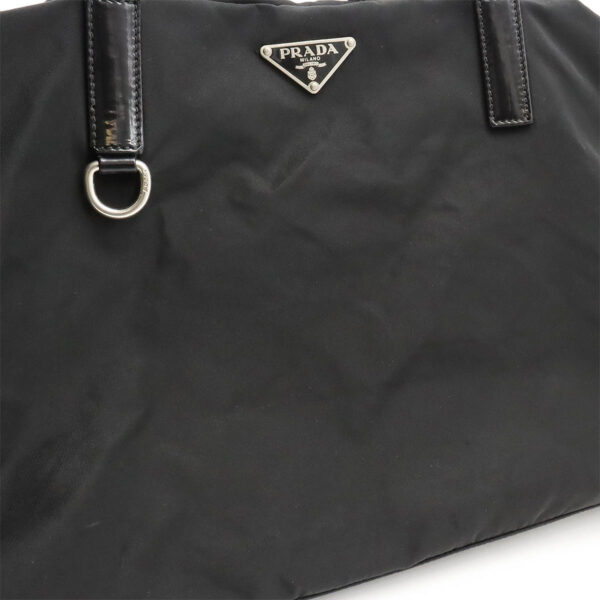 12460672 8 Prada Mini Bag Nylon Enamel Leather Nero Black