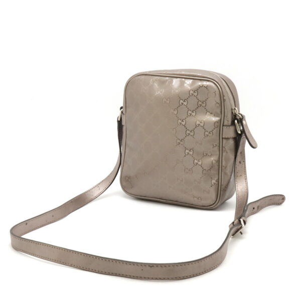 12460685 2 Gucci GG Implement Crossbody Bag Leather Metallic Silver