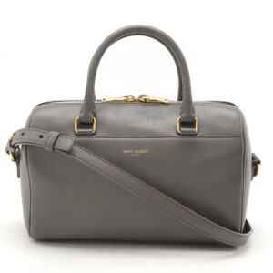 Saint Laurent Baby Duffle Handbag Leather Gray