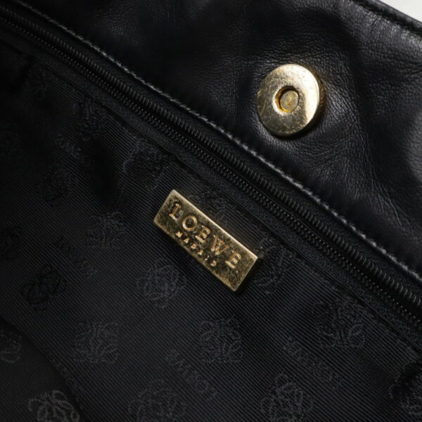 12460695 7 Loewe Logo Handbag Leather Black