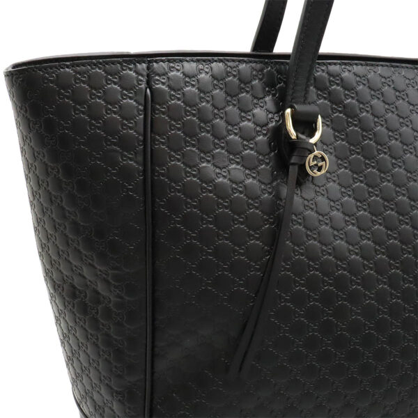 12460713 5 Gucci Bree Line Micro Guccisima Tote Bag Leather Black