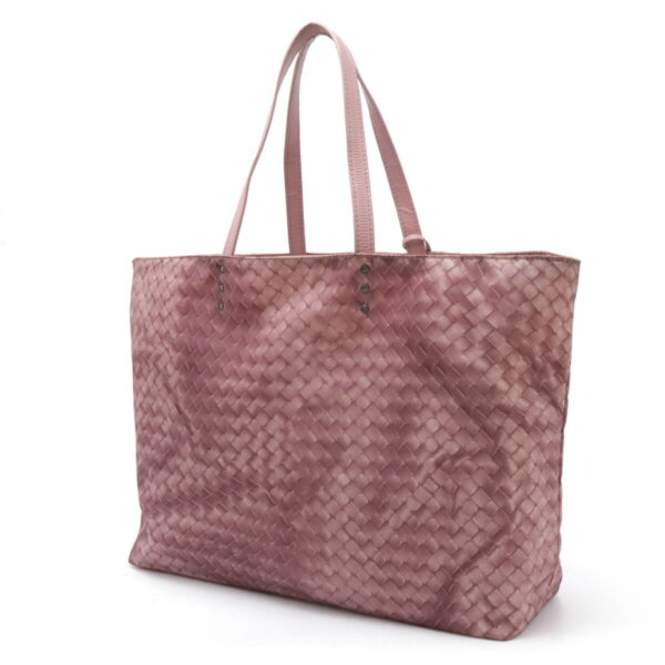 12461063 2 Bottega Veneta Intreccio Lusion Tote Nylon Dusty Pink