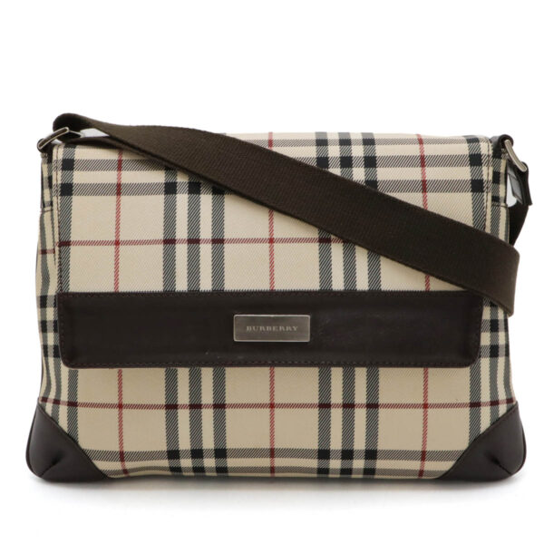 12461096 1 Burberry Nova Check Crossbody Bag Leather Beige